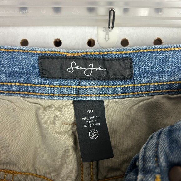 Sean John Hip Hop Wide Denim Jeans 40x34 Y2K‎ Light Wash Streetwear Skate Baggy - Picture 6 of 7